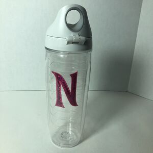 Tervis Tumbler 24 oz Insulated Cup with Snap Lid Letter Initial N Monogram D2